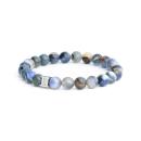 8 mm Armband mit blauem Achatstein - Indigo